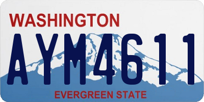 WA license plate AYM4611