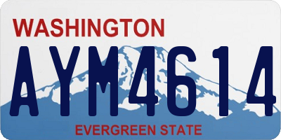 WA license plate AYM4614