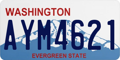 WA license plate AYM4621