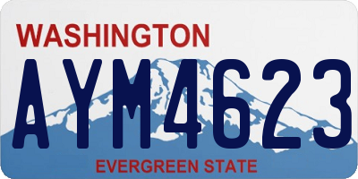 WA license plate AYM4623