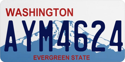 WA license plate AYM4624