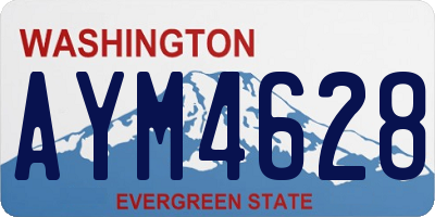 WA license plate AYM4628