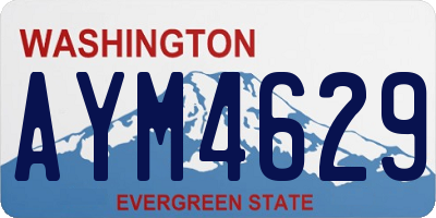WA license plate AYM4629