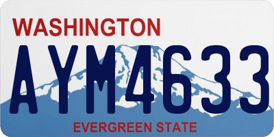 WA license plate AYM4633