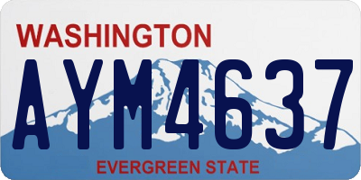 WA license plate AYM4637