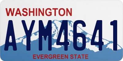 WA license plate AYM4641