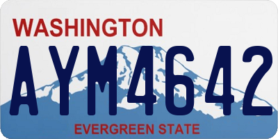 WA license plate AYM4642
