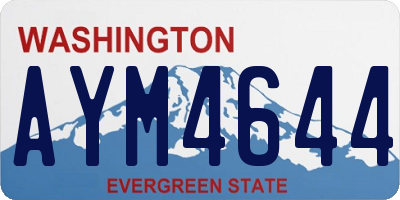 WA license plate AYM4644