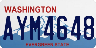 WA license plate AYM4648