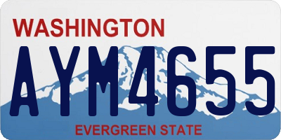 WA license plate AYM4655