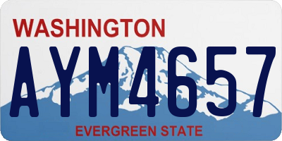 WA license plate AYM4657