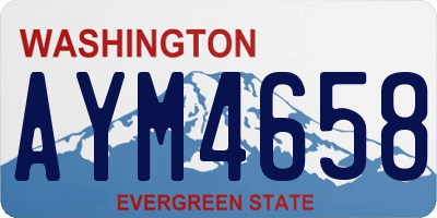 WA license plate AYM4658