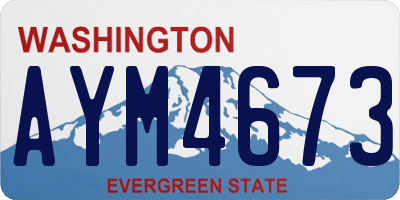 WA license plate AYM4673