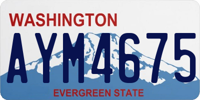 WA license plate AYM4675