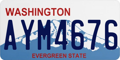 WA license plate AYM4676