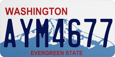 WA license plate AYM4677