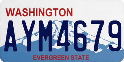 WA license plate AYM4679