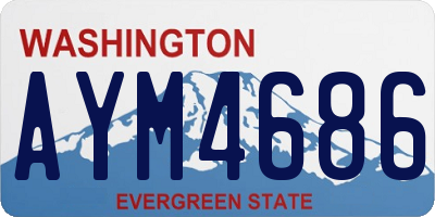 WA license plate AYM4686