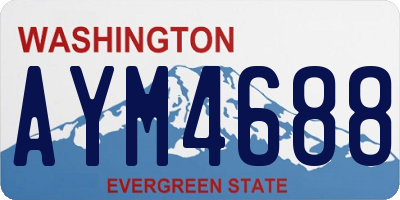 WA license plate AYM4688
