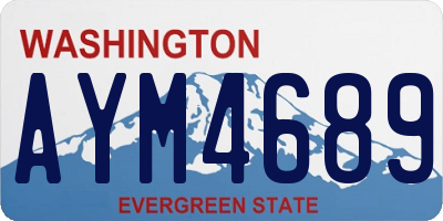 WA license plate AYM4689