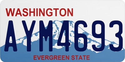 WA license plate AYM4693