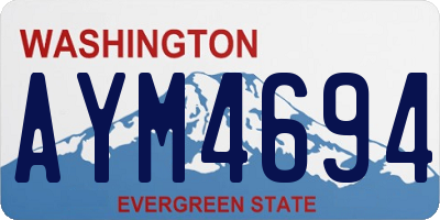 WA license plate AYM4694