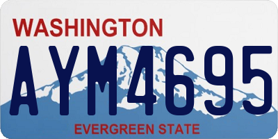 WA license plate AYM4695