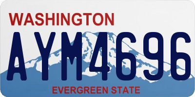 WA license plate AYM4696