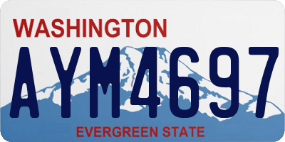 WA license plate AYM4697