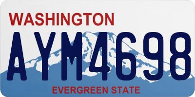 WA license plate AYM4698
