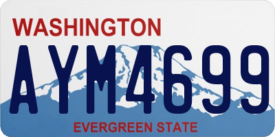 WA license plate AYM4699