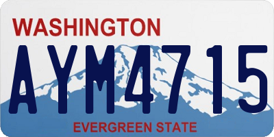 WA license plate AYM4715