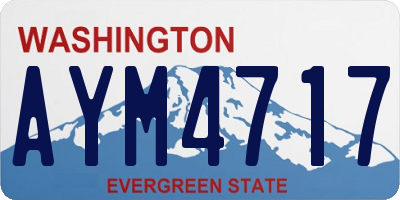 WA license plate AYM4717