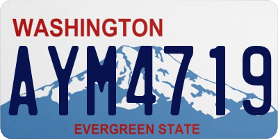 WA license plate AYM4719
