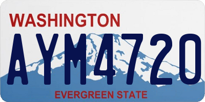 WA license plate AYM4720