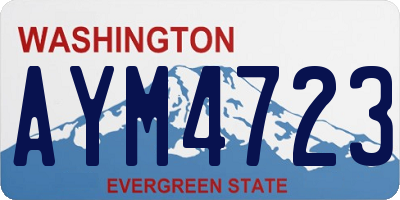 WA license plate AYM4723