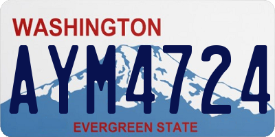WA license plate AYM4724