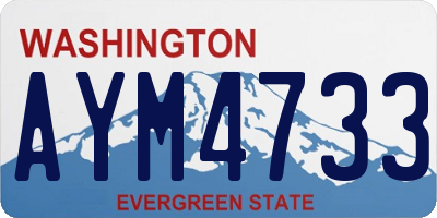 WA license plate AYM4733