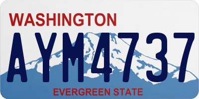 WA license plate AYM4737