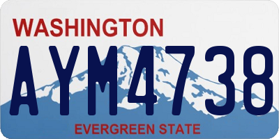 WA license plate AYM4738