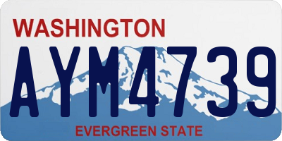 WA license plate AYM4739