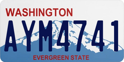 WA license plate AYM4741