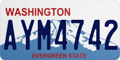 WA license plate AYM4742