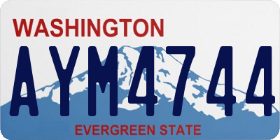 WA license plate AYM4744