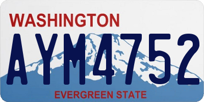 WA license plate AYM4752