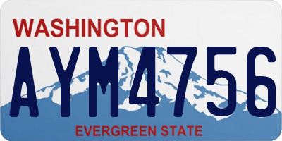 WA license plate AYM4756
