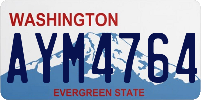 WA license plate AYM4764