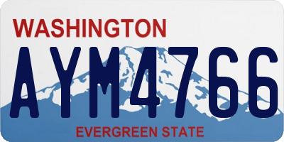 WA license plate AYM4766