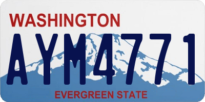 WA license plate AYM4771