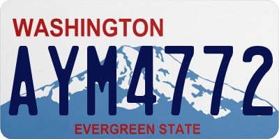 WA license plate AYM4772
